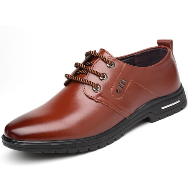 Spring Summer Elegant Mens Italian Leather Formal Shoes Breathable Luxury Brand Male Dress Footwear Brogue Oxford Shoes for Men