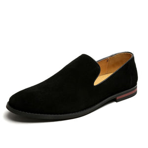 Suede Leather Men Loafers Dress Shoes Slip On Male Shoes Casual Shoes Man Party Wedding Footwear