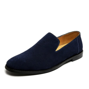 Suede Leather Men Loafers Dress Shoes Slip On Male Shoes Casual Shoes Man Party Wedding Footwear