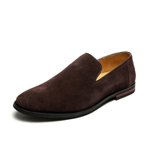 Suede Leather Men Loafers Dress Shoes Slip On Male Shoes Casual Shoes Man Party Wedding Footwear