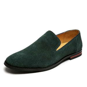 Suede Leather Men Loafers Dress Shoes Slip On Male Shoes Casual Shoes Man Party Wedding Footwear
