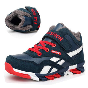 Children Boots Boys Snow Boots Girls Sport Children Shoes For Boys Sneakers Fashion Leather Child Shoes Kids Boots 2019 Winter