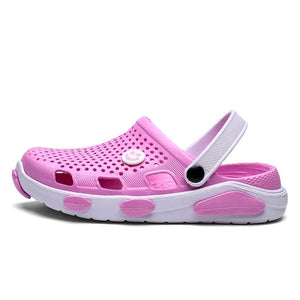 women Clogs Jelly Sandals Home Non-slip Summer Hole Shoes Female Flat slippers Plastic Female Girls Waterproof EVA Garden Shoes