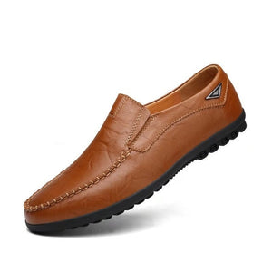 Genuine Leather Men Shoes Casual Luxury Brand 2020 Italian Mens Loafers Moccasins Breathable Slip on Boat Shoes Plus Size 37-47