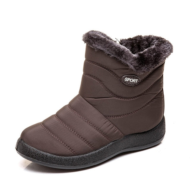 Women Boots Waterproof Snow Boots Female Plush Winter Boots Women Warm Ankle Botas Mujer Winter Shoes Woman Plus Size 43