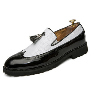 Men Dress Shoes Men Driving Shoes Business Wedding Shoes Male Slip On Formal Shoes Pointed Toe Moccasins Loafers Leather Oxfords