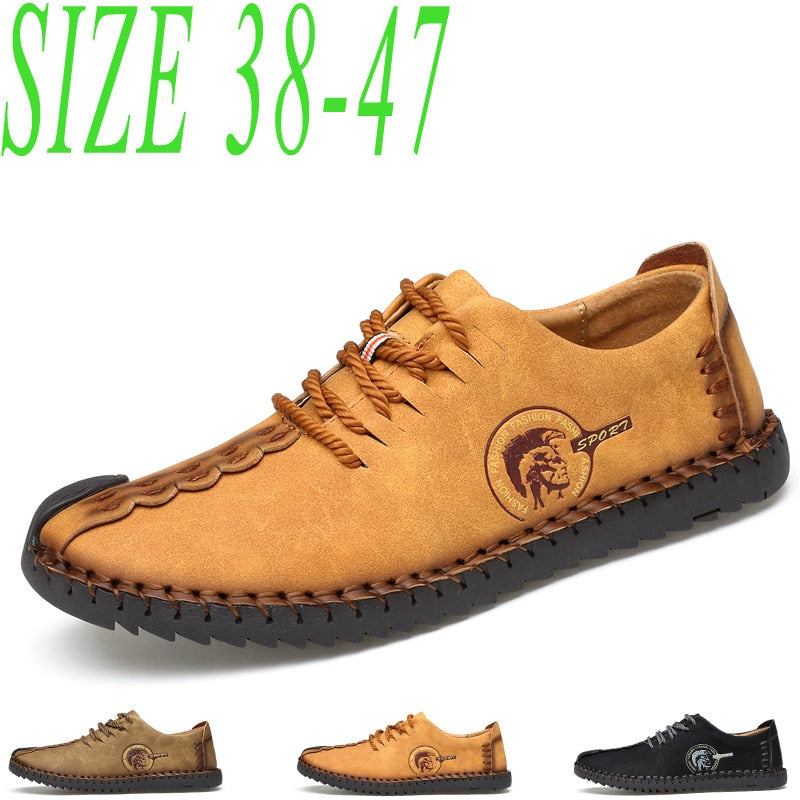 Summer Casual Lace Up Shoes Men Leather Walking Boat Shoe Loafers Moccasins Flats Shoes Men Luxury Brand Hot Sale Fashion 2019