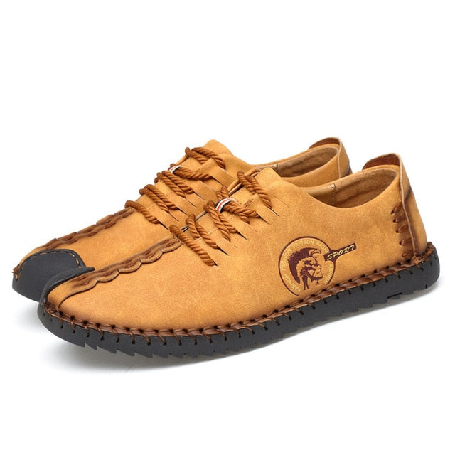 Summer Casual Lace Up Shoes Men Leather Walking Boat Shoe Loafers Moccasins Flats Shoes Men Luxury Brand Hot Sale Fashion 2019