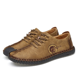 Summer Casual Lace Up Shoes Men Leather Walking Boat Shoe Loafers Moccasins Flats Shoes Men Luxury Brand Hot Sale Fashion 2019