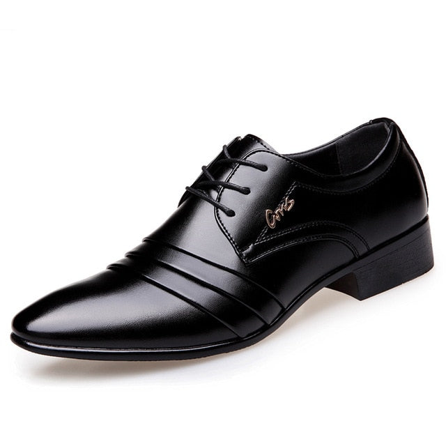 fashion Mens leather shoes wedding Business dress Nightclubs oxfords Breathable Working lace up shoes 345rt