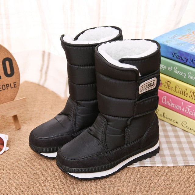 Boys Boots Children Snow Boots For Boys Sneakers Winter Kids Snow Boots Sport Fashion 2019 New Leather Children Shoes Girls