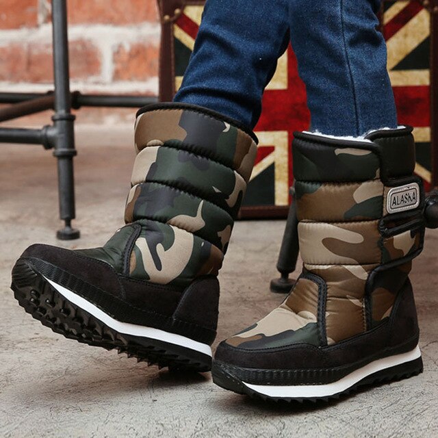 Boys Boots Children Snow Boots For Boys Sneakers Winter Kids Snow Boots Sport Fashion 2019 New Leather Children Shoes Girls