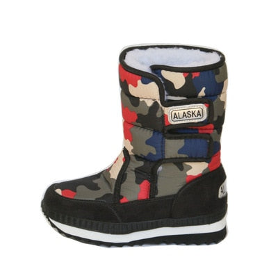 Boys Boots Children Snow Boots For Boys Sneakers Winter Kids Snow Boots Sport Fashion 2019 New Leather Children Shoes Girls