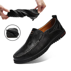 Genuine Leather Men Shoes Luxury Brand 2020 Casual Slip on Formal Loafers Men Moccasins Italian Black Male Driving Shoes JKPUDUN