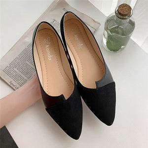 New Woman Flats Shoes Summer Fashion Women Splice Color Flats Fashion Pointed Toe Ballerina Ballet Flat Slip On Casual Shoes