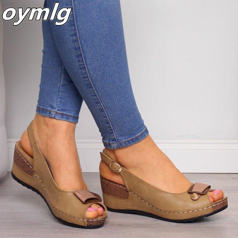 Pearl Platform Wedges Sandals For Women Weave Female Causal High Heels Open Toe Comfort Fish Mouth shoes zapatos de mujer