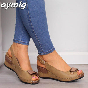 Pearl Platform Wedges Sandals For Women Weave Female Causal High Heels Open Toe Comfort Fish Mouth shoes zapatos de mujer