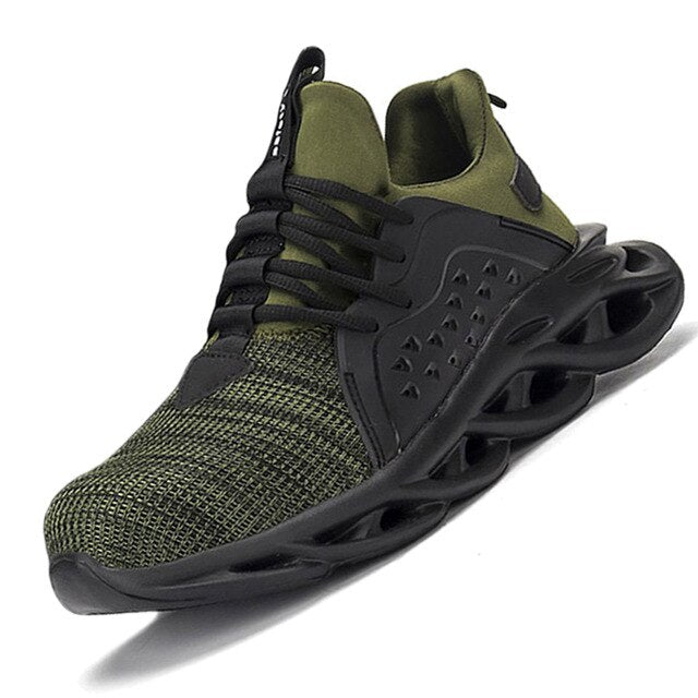 Men Safety Shoes Boots Steel Toe Puncture-Proof Work Sneakers Breathable Boots Men Shoes Indestructible Work Safety Boots