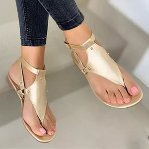 Women Sandals 2020 Summer Outdoor Beach Flip-flop Sandals Solid Fashion Gladiator Sandals Women Flats Casual Ladies Shoes