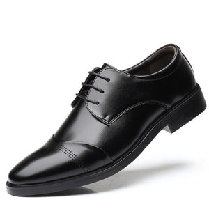 NXY Black Oxford Shoes Retro Lace Up Big Size Mens Formal Derby Shoes Pointed Toe Business Dress Flats for Wedding Party 6-13