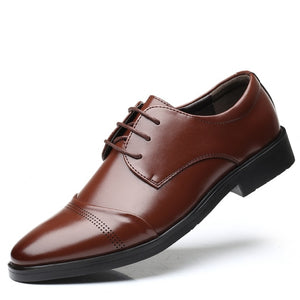 NXY Black Oxford Shoes Retro Lace Up Big Size Mens Formal Derby Shoes Pointed Toe Business Dress Flats for Wedding Party 6-13