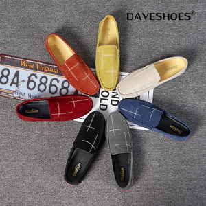 Spring Summer NEW Men's Loafers Comfortable Flat Casual Shoes Men Breathable Slip-On Soft Leather Driving Shoes Moccasins