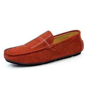 Spring Summer NEW Men's Loafers Comfortable Flat Casual Shoes Men Breathable Slip-On Soft Leather Driving Shoes Moccasins