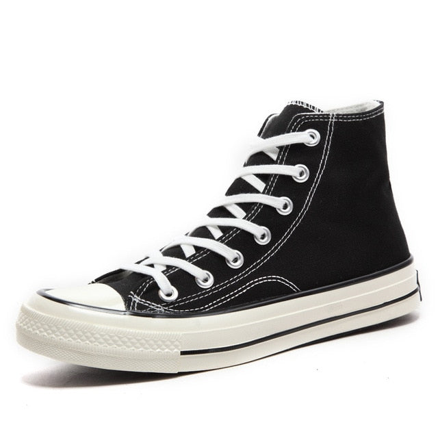 2020 Spring Women Canvas Lace Up Cross Tied Knee High Boots Zip Plus Size Ladies Flat White Black Shoes Female Casual Sneakers