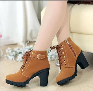 Autumn Winter Woman Boots Women Shoes Ladies Thick Fur Ankle Boots Women High Heel Platform Rubber Shoes Snow Boots
