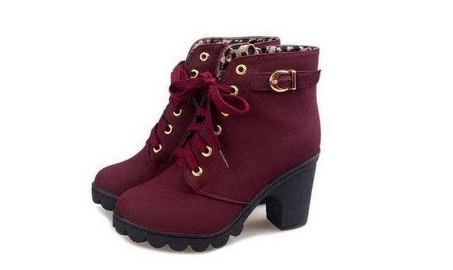 Autumn Winter Woman Boots Women Shoes Ladies Thick Fur Ankle Boots Women High Heel Platform Rubber Shoes Snow Boots