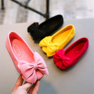 Kids Shoes Girls shoes Children Bowknot Princess bow Shoes Flats Causal Dress Party velvet Baby Shoes Baby Girl