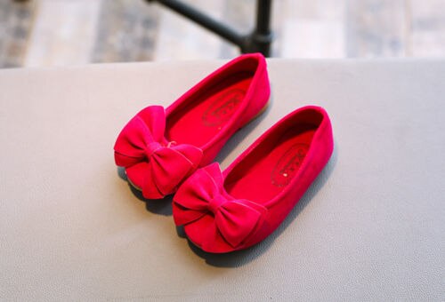 Kids Shoes Girls shoes Children Bowknot Princess bow Shoes Flats Causal Dress Party velvet Baby Shoes Baby Girl
