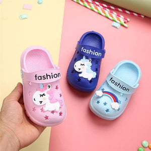 2020 Kids Slippers Cartoon Summer Beach Croc Shoes For Children Shark Outdoor Boys Garden Clogs Unicorn Non Slip Girls Sandals
