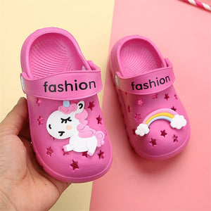 2020 Kids Slippers Cartoon Summer Beach Croc Shoes For Children Shark Outdoor Boys Garden Clogs Unicorn Non Slip Girls Sandals