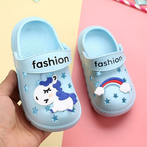 2020 Kids Slippers Cartoon Summer Beach Croc Shoes For Children Shark Outdoor Boys Garden Clogs Unicorn Non Slip Girls Sandals