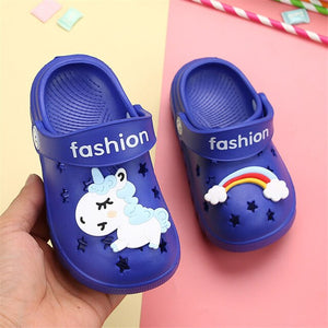 2020 Kids Slippers Cartoon Summer Beach Croc Shoes For Children Shark Outdoor Boys Garden Clogs Unicorn Non Slip Girls Sandals