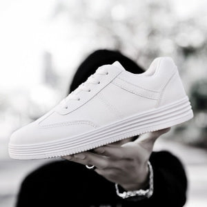 Ashion Brand Casual Men Leather Shoes White Male Casual Shoes Breathable White Sneakers Leather Mens Moccasin Mens Shoes