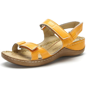 2020 Hot Sale Large Size 46 Open Toe Summer Sandals Woman Shoes Hook&loop Wedge Heels Comfortable Shoes Women Zapatos Mujer