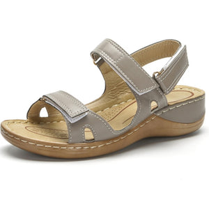 2020 Hot Sale Large Size 46 Open Toe Summer Sandals Woman Shoes Hook&loop Wedge Heels Comfortable Shoes Women Zapatos Mujer