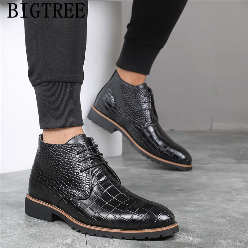 Leather Boots Men Chukka Boots Men Shoes Ankle Boots Men Bota Motociclista Erkek Ayakkabi Botas Chelsea Hombre Sepatu Pria 2020