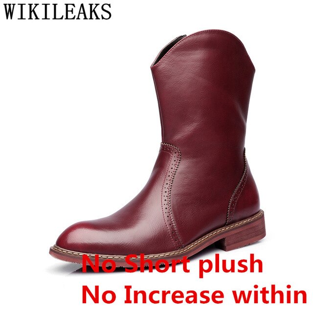 Cowboy Boots Mens Chukka Boots Men Brogues Knight Elevator Shoes For Men Boots Genuine Leather Designer Shoes Chaussure Homme
