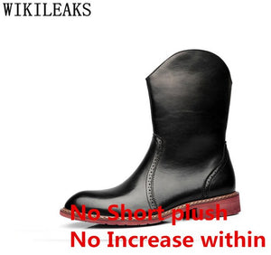 Cowboy Boots Mens Chukka Boots Men Brogues Knight Elevator Shoes For Men Boots Genuine Leather Designer Shoes Chaussure Homme