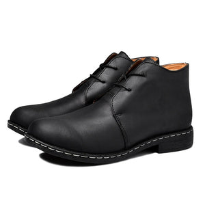 Big size 38-47 Ankle Boots for Men Business Chukka Mens Boots High Top Casual Shoes Outdoor Leather Mens Winter Shoes Male w5