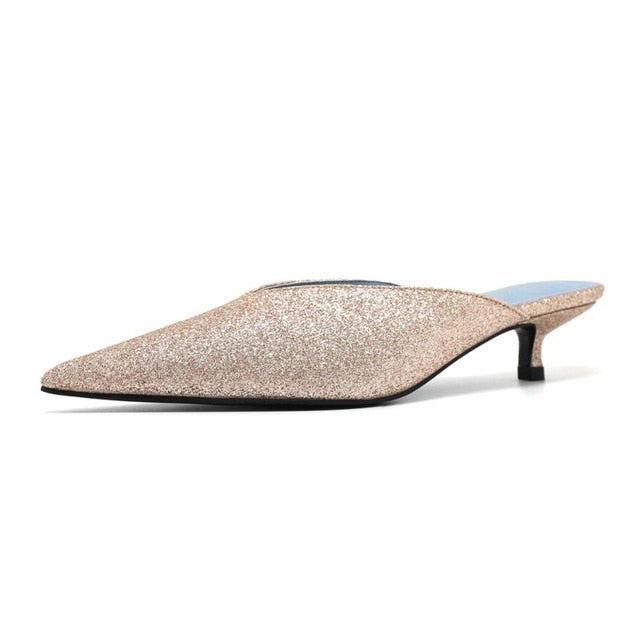 New Fashion Sliders  Women  Mules  Houseshoes Party sexy Women close-toe Shoes