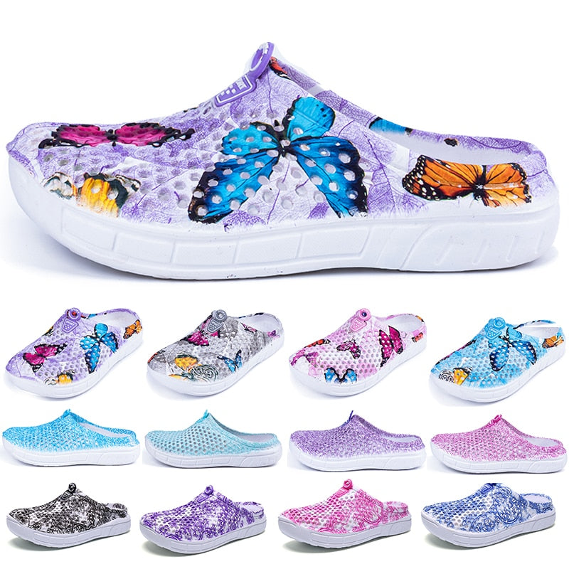 Cungel Womens Casual Clogs Breathable Beach Sandals Valentine Slippers Summer Women Flip Flops Shoes Home Shoes for Women