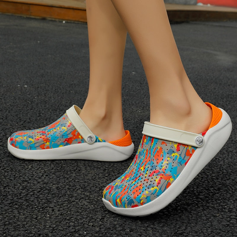 White sandals Men Crocks LiteRide Hole Shoes Crok Rubber Clogs For Women Garden Shoes Crocse Adulto Cholas Sandalias Hombre