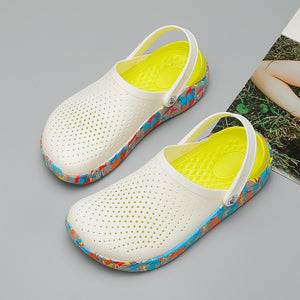 White sandals Men Crocks LiteRide Hole Shoes Crok Rubber Clogs For Women Garden Shoes Crocse Adulto Cholas Sandalias Hombre