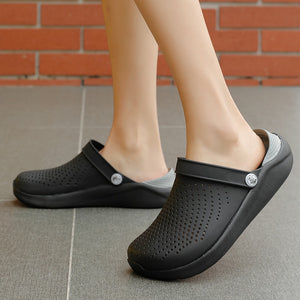 White sandals Men Crocks LiteRide Hole Shoes Crok Rubber Clogs For Women Garden Shoes Crocse Adulto Cholas Sandalias Hombre