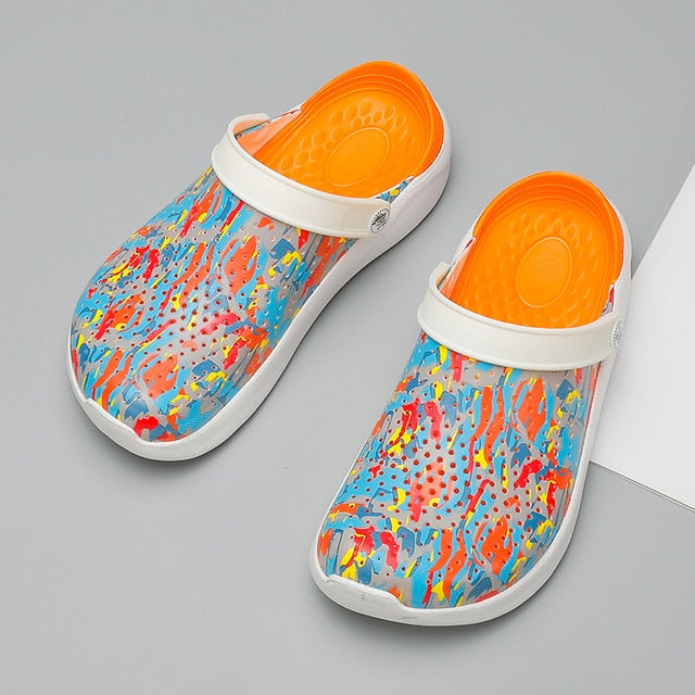 White sandals Men Crocks LiteRide Hole Shoes Crok Rubber Clogs For Women Garden Shoes Crocse Adulto Cholas Sandalias Hombre