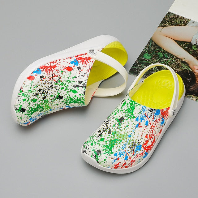 White sandals Men Crocks LiteRide Hole Shoes Crok Rubber Clogs For Women Garden Shoes Crocse Adulto Cholas Sandalias Hombre